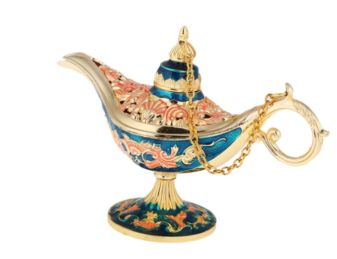 Arabian Genie Oil Lamp Container Decor Arabian Genie Oil Lamp Container Decor